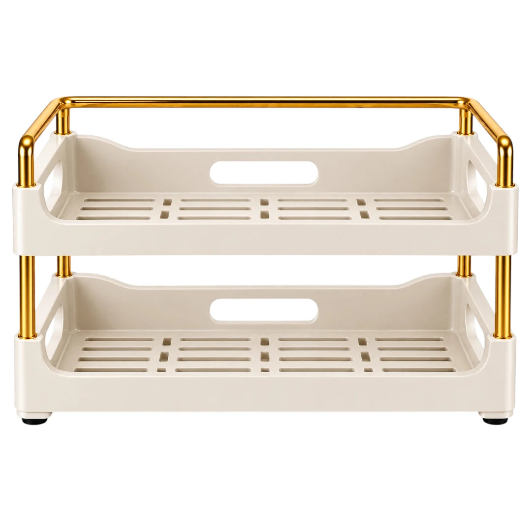 Drapi Premium Two Tier Kitchen Spice Organizer Rack Stand